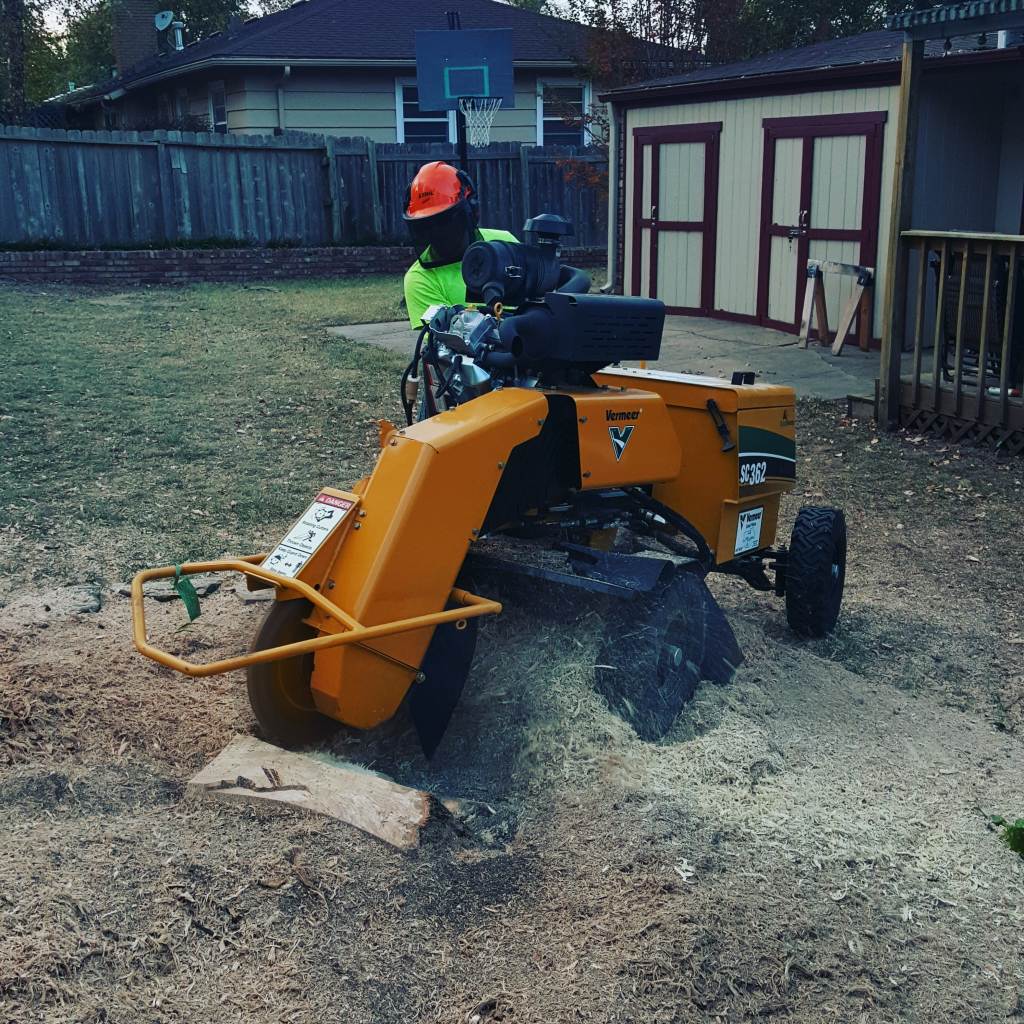 Large stump grinder.